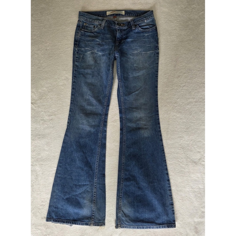 Y2K  Mossimo Supply Co Womens Low Rise Flare Jeans Sz 7 Medium Wash